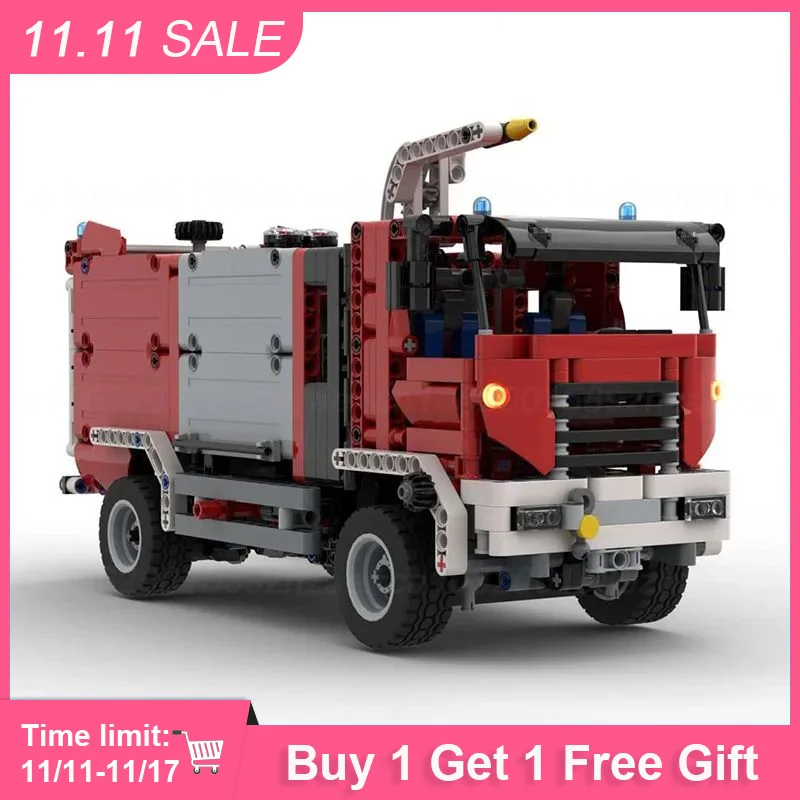 

MOC Building Blocks Firetruck Model Truck Transportation Series DIY Assemble Bricks Educational Toys Kids Xmas Gifts 1227PCS