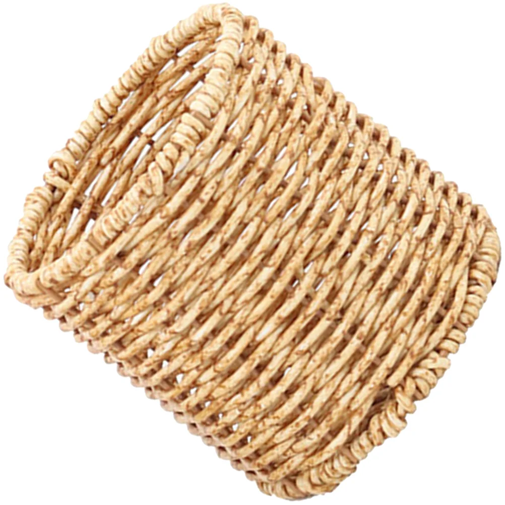 

Holder Pen Organizer Cup Rattanpencil Brush Desk Wicker Desktop Utensil Makeup Office Potstorage Woven Cups Cutlery Basket Table