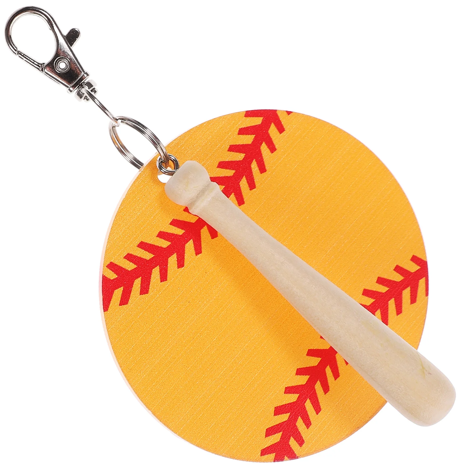 

2 Pcs Softball Keychain Rings Bulk Decorative Baseball Decor Gifts Keychains Ornament Favors