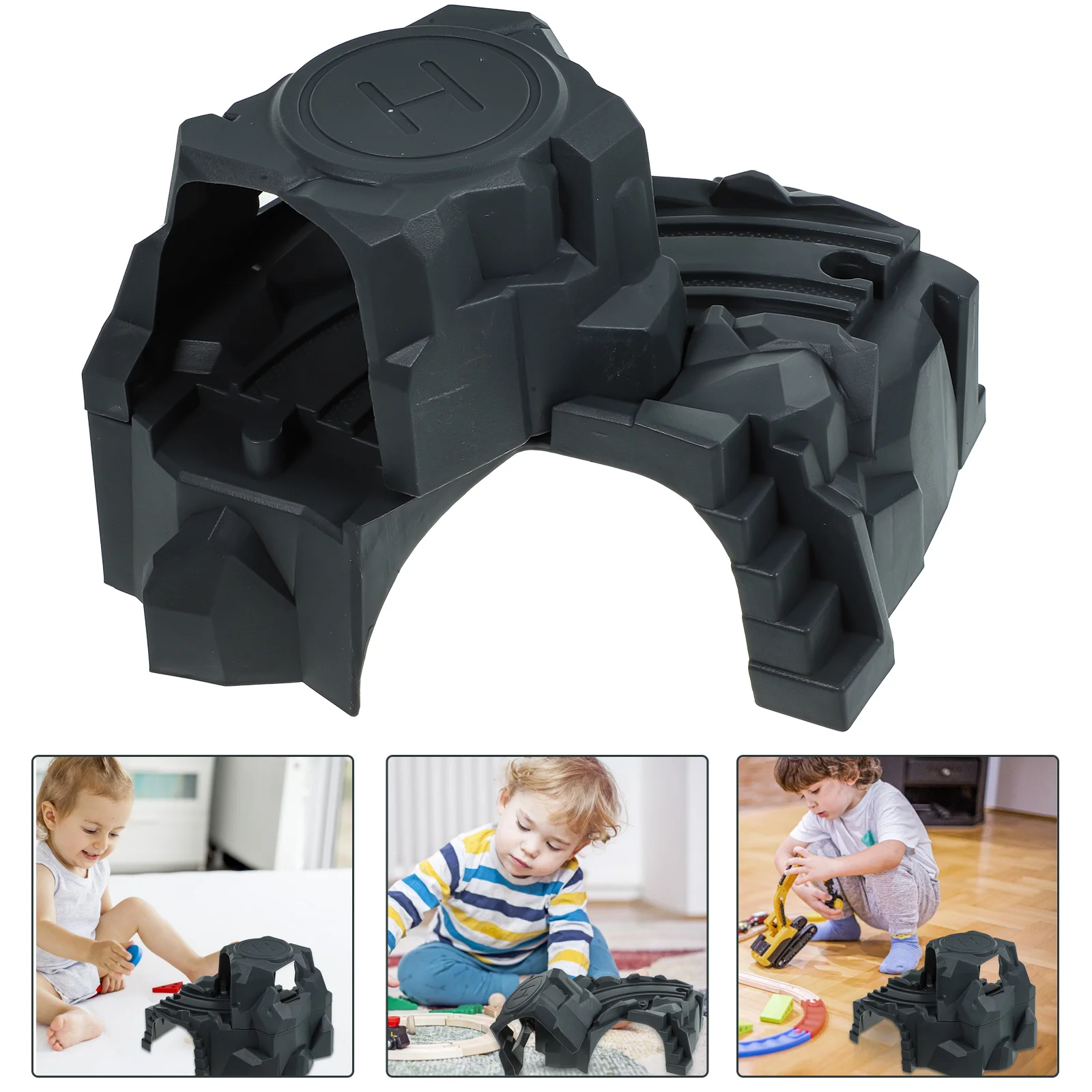 

Simulated Tunnel Woody Toy Model Kids Decorative Train Games Funny Plastic Children Cave