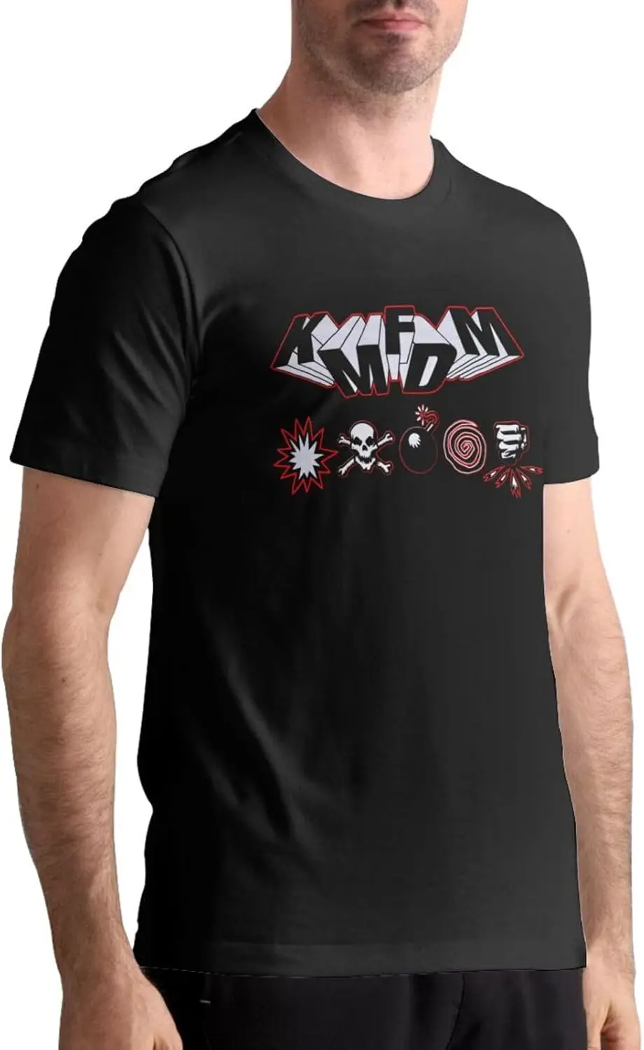 Футболка мужская с коротким рукавом Повседневный хлопковый топ круглым вырезом