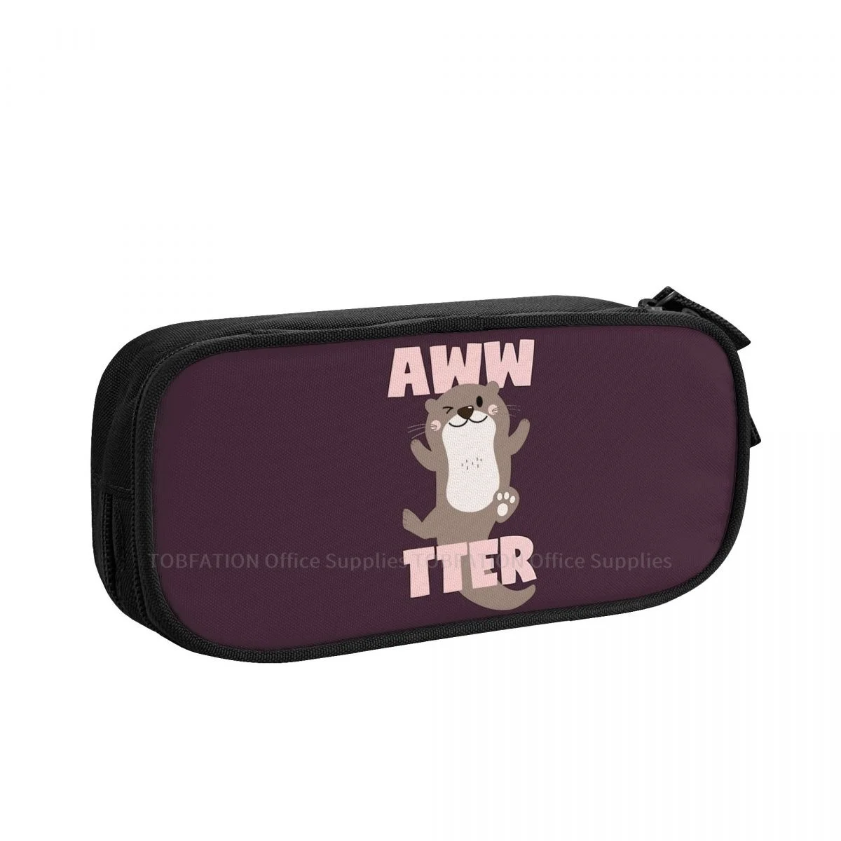 

Cute Kawaii Awwtter Pencase Otter Pet Lover Pencil Bag Teenage Student Stationary Bags Large Capacity Double Zipper