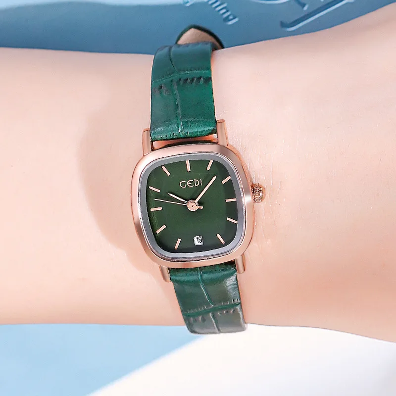 New Watch Belt Simple Elegant Style Light Luxury Small Exquisite Women's Square Watch Support