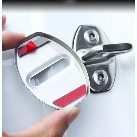 Защитный чехол с пряжкой дверного замка для Volkswagen Rline Logo Golf 5 6 7 Polo Jetta Beetle CC Tiguan Touareg GTI Passat B5 B6