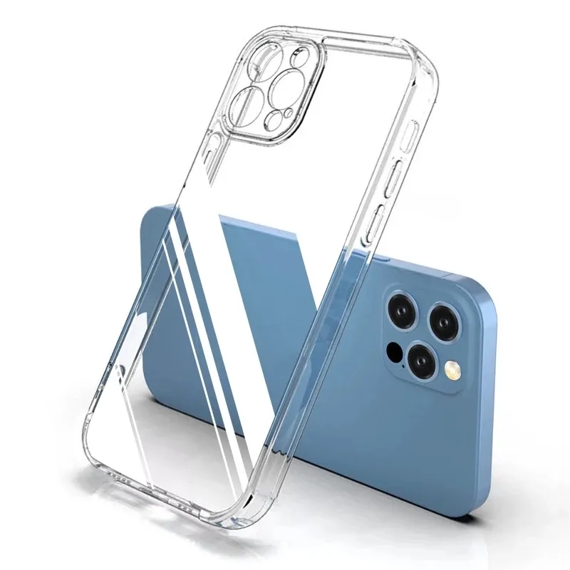 

20pcs Camera Protector Silicone Soft TPU Phone Case for iPhone 11 12 13 14 Pro Max XR X XS Max 7 8 Plus Back Cover Case