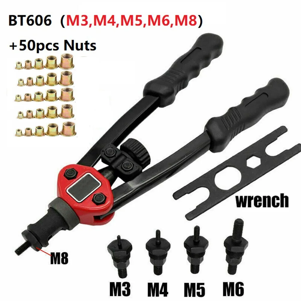 

BT - 605/606/607 Rivet Tool Hand Rivet Nut Gun Riveting Tool Set Nut Riveter Blind Hand Heavy M3 M4 M5 M6 M8 M10 For Sheet Metal