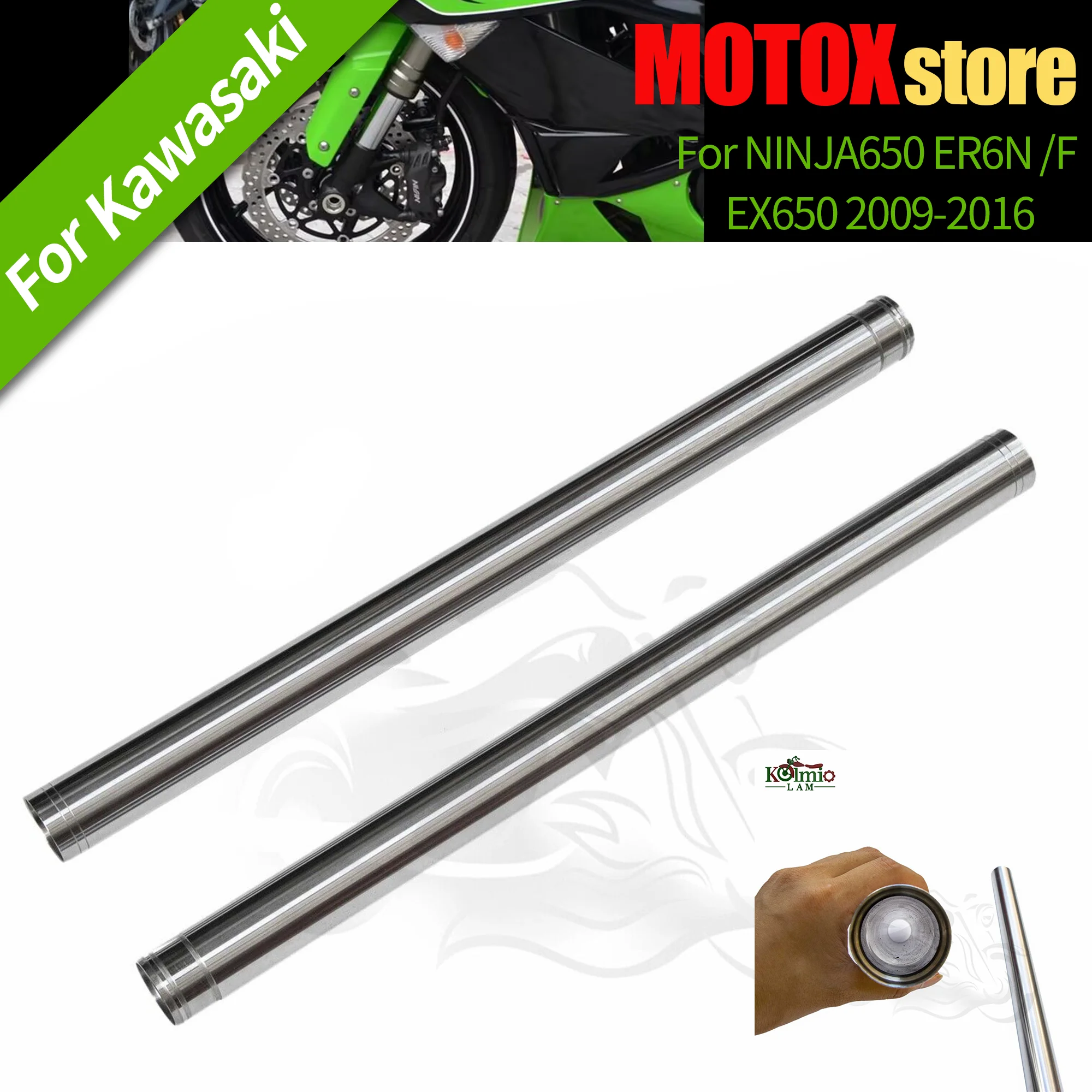 Фото Аксессуары для мотоциклов, пригодные для 2009-2016 10 12 13 14 ER-6N ER-6F EX650 Ninja 650, комплект внутренних трубок передней вилки ER6N ER6F №1