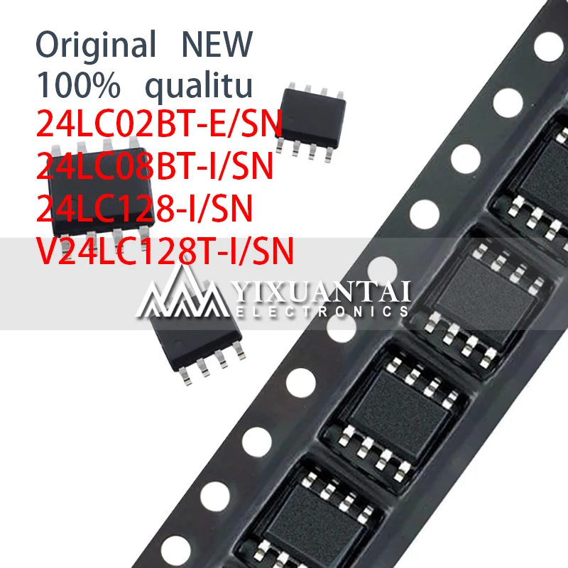 

10pcs 100%NEW SOP8 SMD 24LC02BT-E/SN 24LC08BT-I/SN 24LC128-I/SN 24LC128T-I/SN 24LC02 24LC08 24LC128 SOIC-8