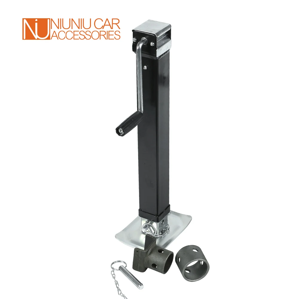 Heavy Duty 1500KG Side Wind Square Trailer Jack Removable Fixture Pipe Weld On Drop Leg Corner Steady Parts Accessories