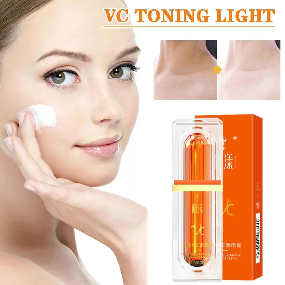 

Five Vitamin C Tone-up Cream 30g VC Whitening Brightening Moisturizing Cream Makeup Concealer Face Toning Lazy Light D9D1