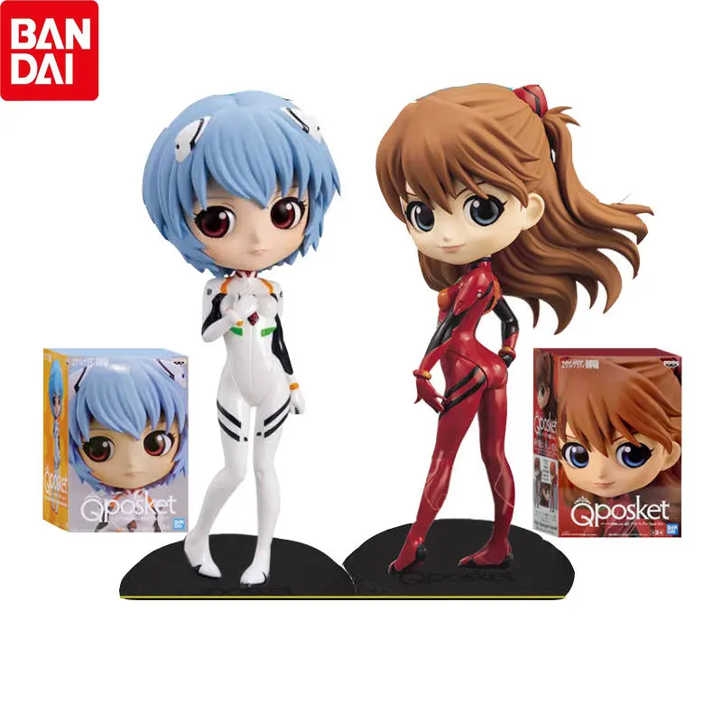 

BANDAI Genuine NEON GENESIS EVANGELION EVA Asuka Langley Soryu Ayanami Rei Kawaii Doll Anime Figure Action Toys Model
