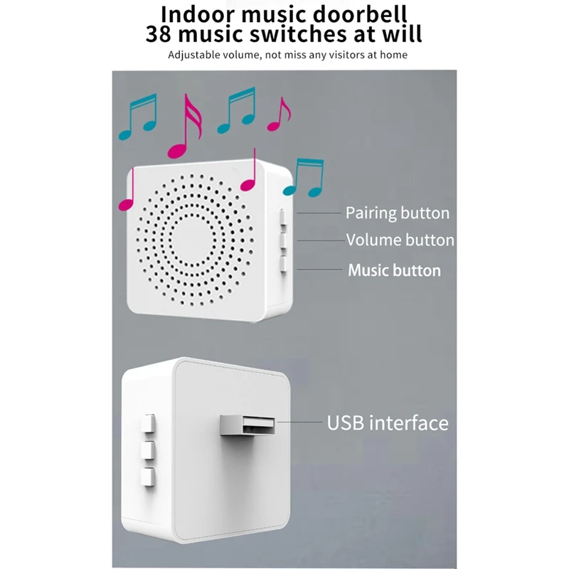 Дверной звонок с камерой беспроводной комплект видеодверной WIFI 1080P HD уличный