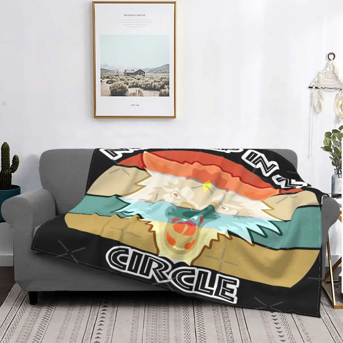 

No Sheep In My Circle-Manta con capucha para cama, colcha a cuadros, edredones para cama