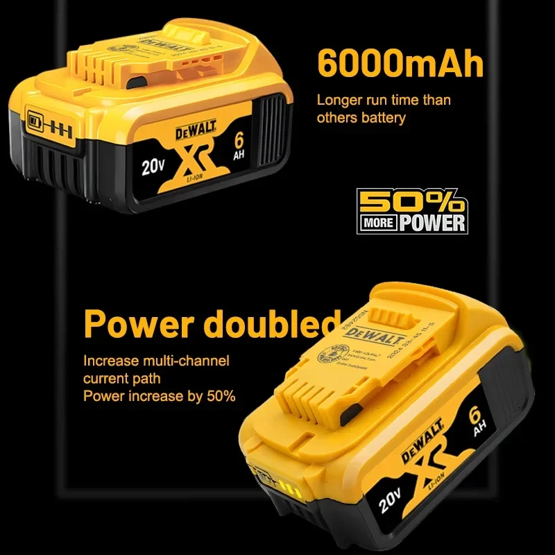 DCF922 20 В, совместимая с электроинструментами dewalt, 6,0 Ач, литиевая аккумуляторная батарея для электроинструмента, 20 В, 18 В, 18 В, 6 Ач (art.: 3920ccbd75494) - 3920ccbd75494
