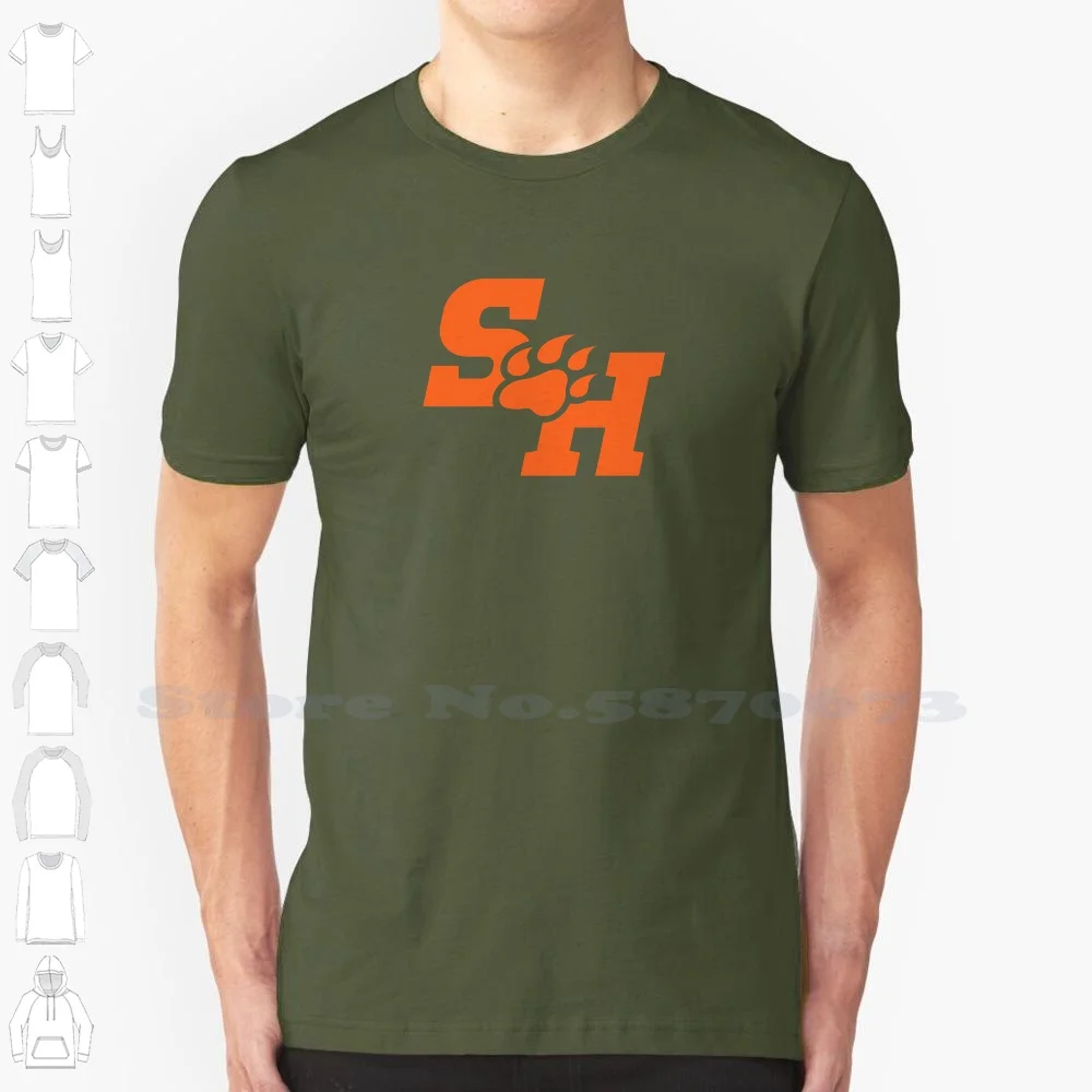 

Sam Houston State Bearkats Logo High-quality T Shirts Fashion T-shirt New 100% Cotton Tee