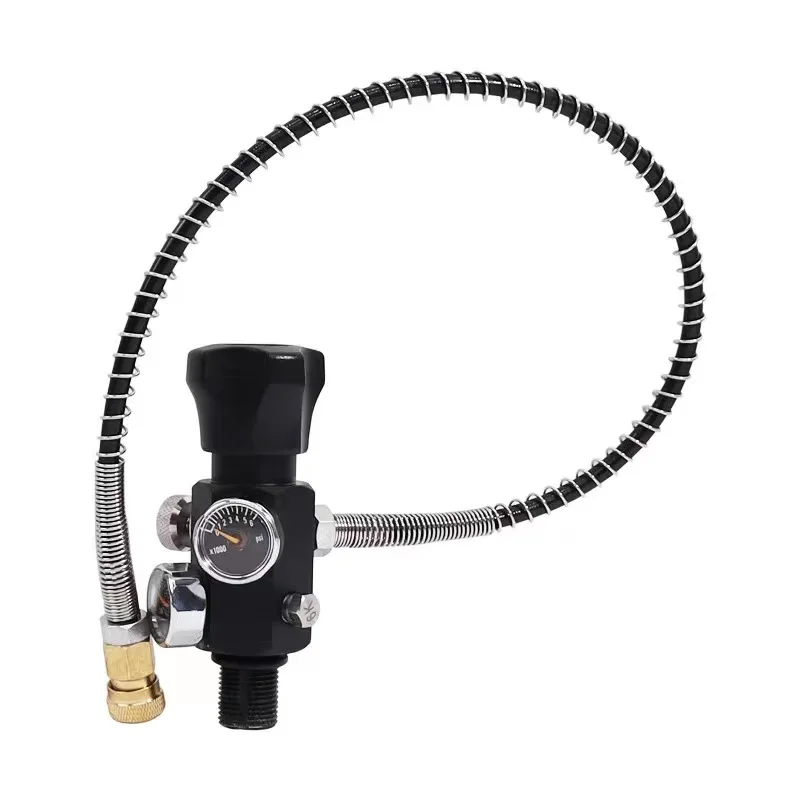 

Станция заполняющая для пейнтбола Pcp 4500PSI, Воздушный пистолет, заряжающий клапан, Двойной манометр до 4500psi, с шлангом высокого давления 24 дюй...