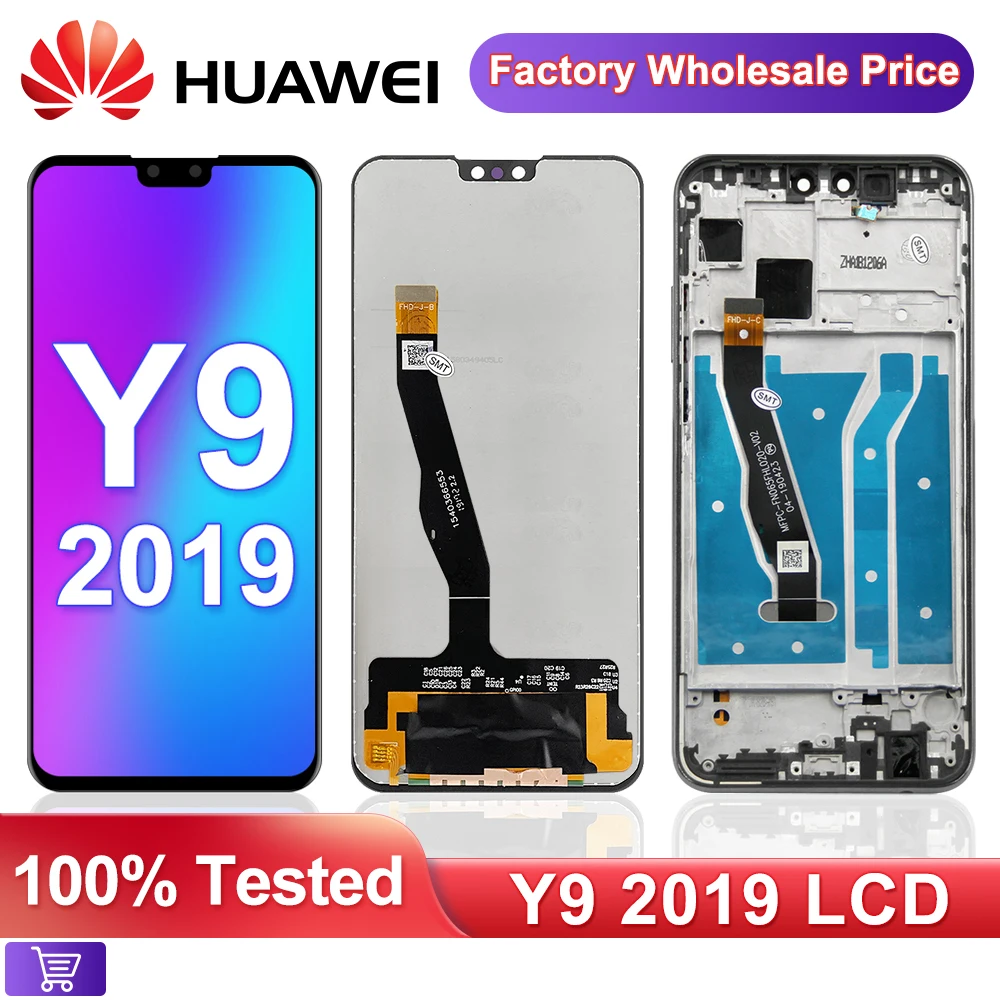 

6.5" OLED for Huawei Y9 2019 LCD Display Touch Screen With Frame Digitizer For HuaweiJKM-LX1,JKM-AL00/TL00 Assembly Replacement