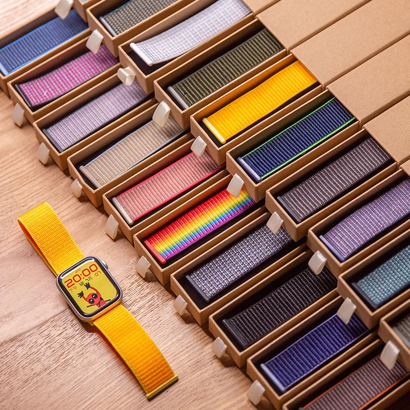 

Nylon Loop Strap for apple watch band 44mm 45mm 49mm 41mm 40mm 38mm 42mm 40 44 45 mm bracelet iWatch series Ultra 8 3 4 5 6 se 7