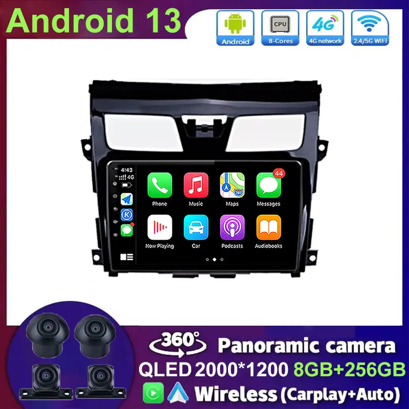 

Автомобильный радиоприемник Android 13 для Nissan Teana Altima 2013-2015, стерео, мультимедийный видеоплеер, навигация GPS, беспроводной Carplay, DSP IPS