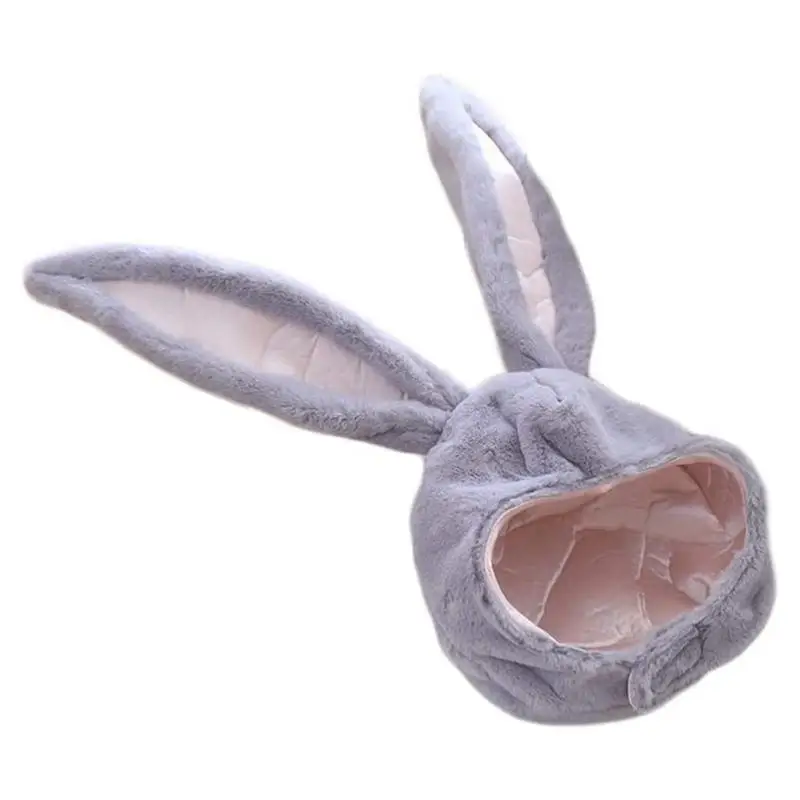 

Women Men Funny Plush Bunny Ears Hood Hat Cute Rabbit Eastern Cosplay Costume Accessory Headwear Halloween Party Props