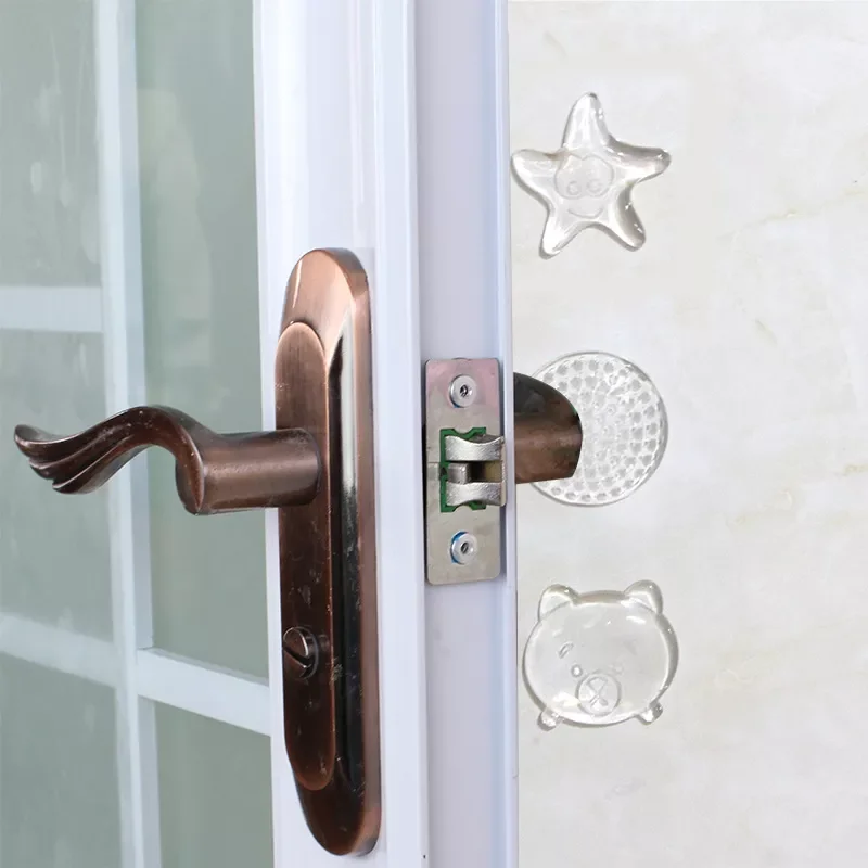

Safety Shock Absorber Door Handle Bumpers Mute Door Stoppers Wall Protection Security PU Waterable Transparent Wall Protectors
