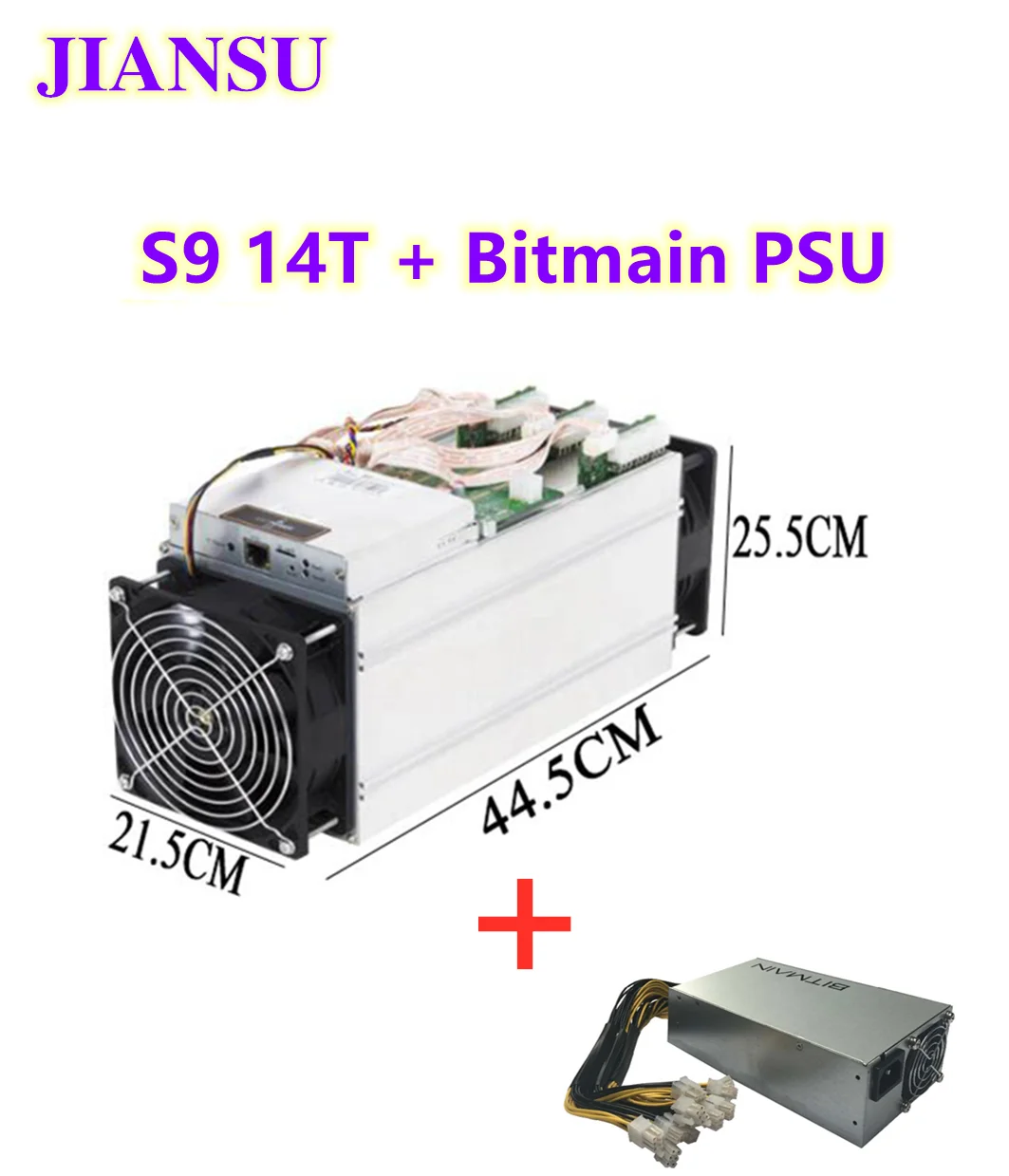 

Used AntMiner S9 14T 14000Gh/s 14th/s with Bitmain PSU S9 Bitcoin Miner 16nm 1372W BM1387 Miner delivery within 48 hours