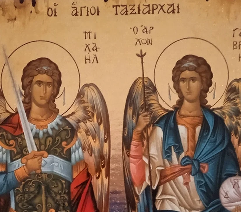 Арчанель Майкл и Габриэль икона Сен-Джордж Золотая печать Греческая православная Византийская Икона на холсте настенное искусство для дом... (art.: 3920bce59ea2f) - 3920bce59ea2f