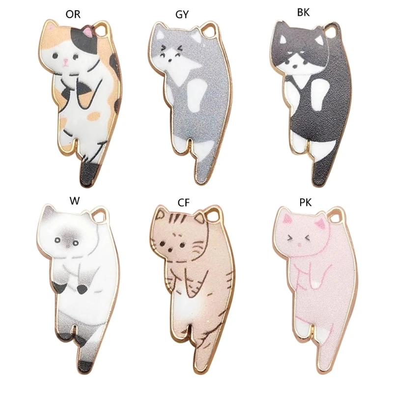 

10Pcs Antique Animals Kitten Tags for DIY Keychain Necklace Jewelry Making 264E