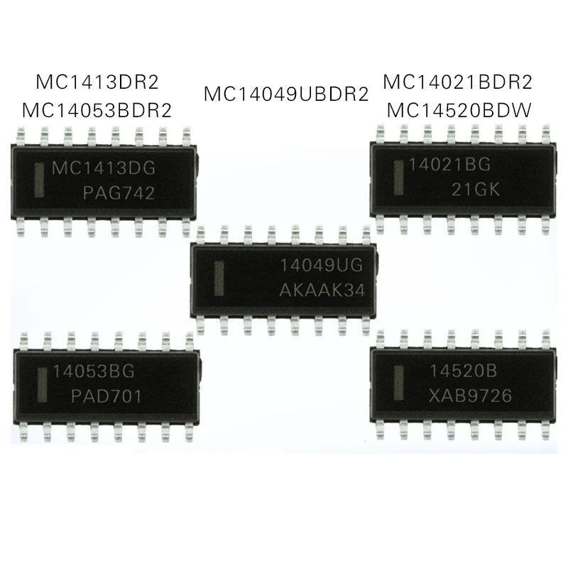 

1PCS MC1413DR2 MC14520BDW MC14053BDR2 MC14021BDR2 MC14049UBDR2