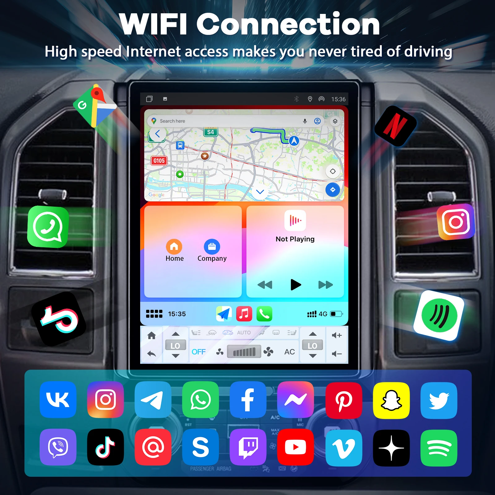 Фото 12,1-дюймовый экран в стиле Tesla для Ford F150 2015-2021, Snapdragon 665, беспроводной CarPlay, QLED, DSP, 8+128 ГБ, камера №3