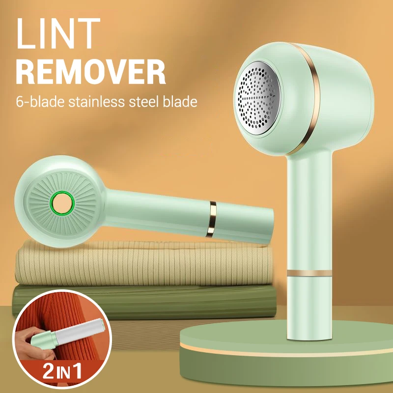 

2 In 1 Portable Lint Remover USB Pellet Removes Lint Roller from Clothes Electric Sweater Clothes Fabric Shaver Home Appliance