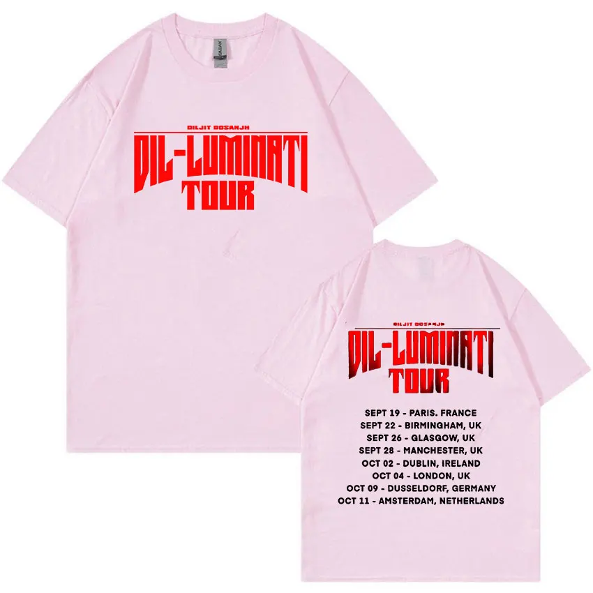 Футболка Diljit Dosanjh Dil-Luminati Tour 2024 с принтом для мужчин и женщин винтажная Модная