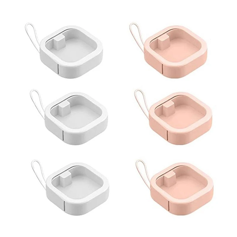 6 шт. диспенсер для завязывания волос портативный держатель путешествий ватных