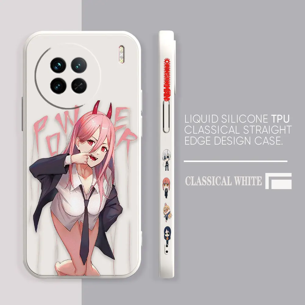 Chainsaw Man Power Denji Phone Case For VIVO X21I X21S X23 X27 X30 X50 X60 X70 X80 X90 5G PRO PLUS Colour Case Funda Shell Capa