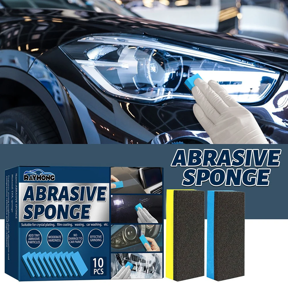 

10pcs Car Ceramic Coating Sponge Glass Nano Wax Coat Applicator Polishing Pads EVA Sponge 7*3*1.5cm For Car Waxing, Car Polishin