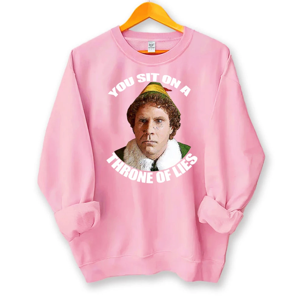 YOU SIT ON ATHRONE OF LIES Забавные новые толстовки и свитшоты Рождественский фильм Модный