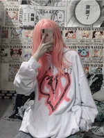 deeptown harajuku graphic hoodies women streetwear heart letter print sweatshirts long sleeve loose crewneck tops hip hop e girl
