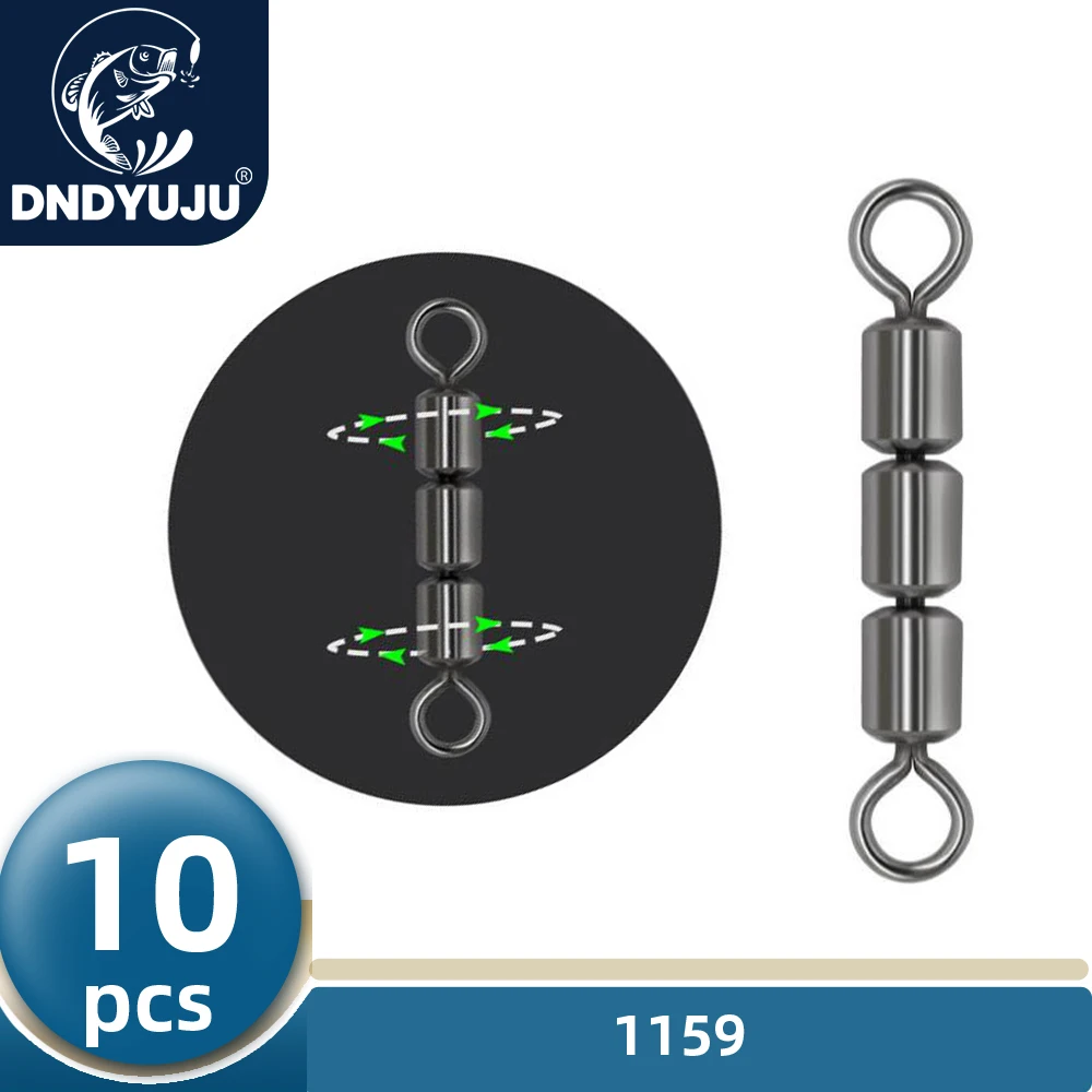 

DNDYUJU, 10 шт., рыболовные Вертлюги с тройным подшипником