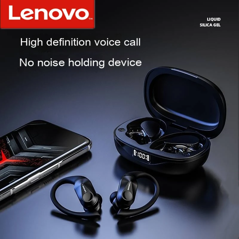 

NEW Lenovo LP75 Wireless Sports Bluetooth Headphones Ear Hook Noise Reduction Waterproof IPX5 Gaming Earphone With Mic