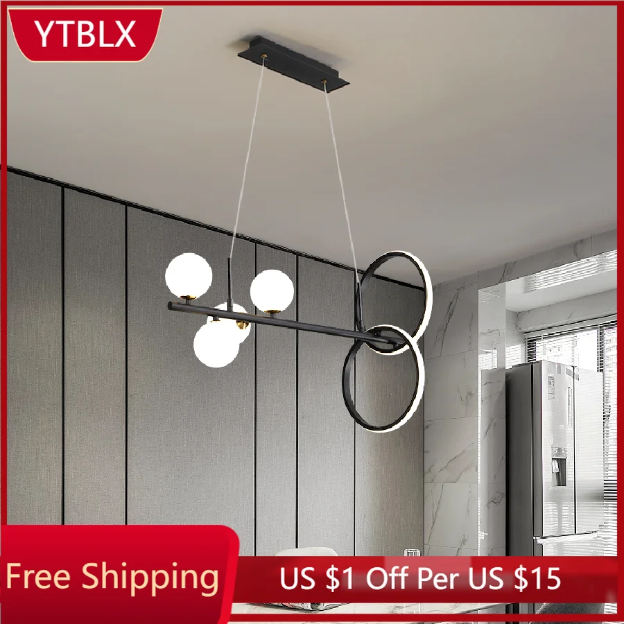 

Modern Simple LED Chandelier Lighting For Dining Room Bedroom Living Room Study Room Golden Black New Home LED Chandeliers Lamps
