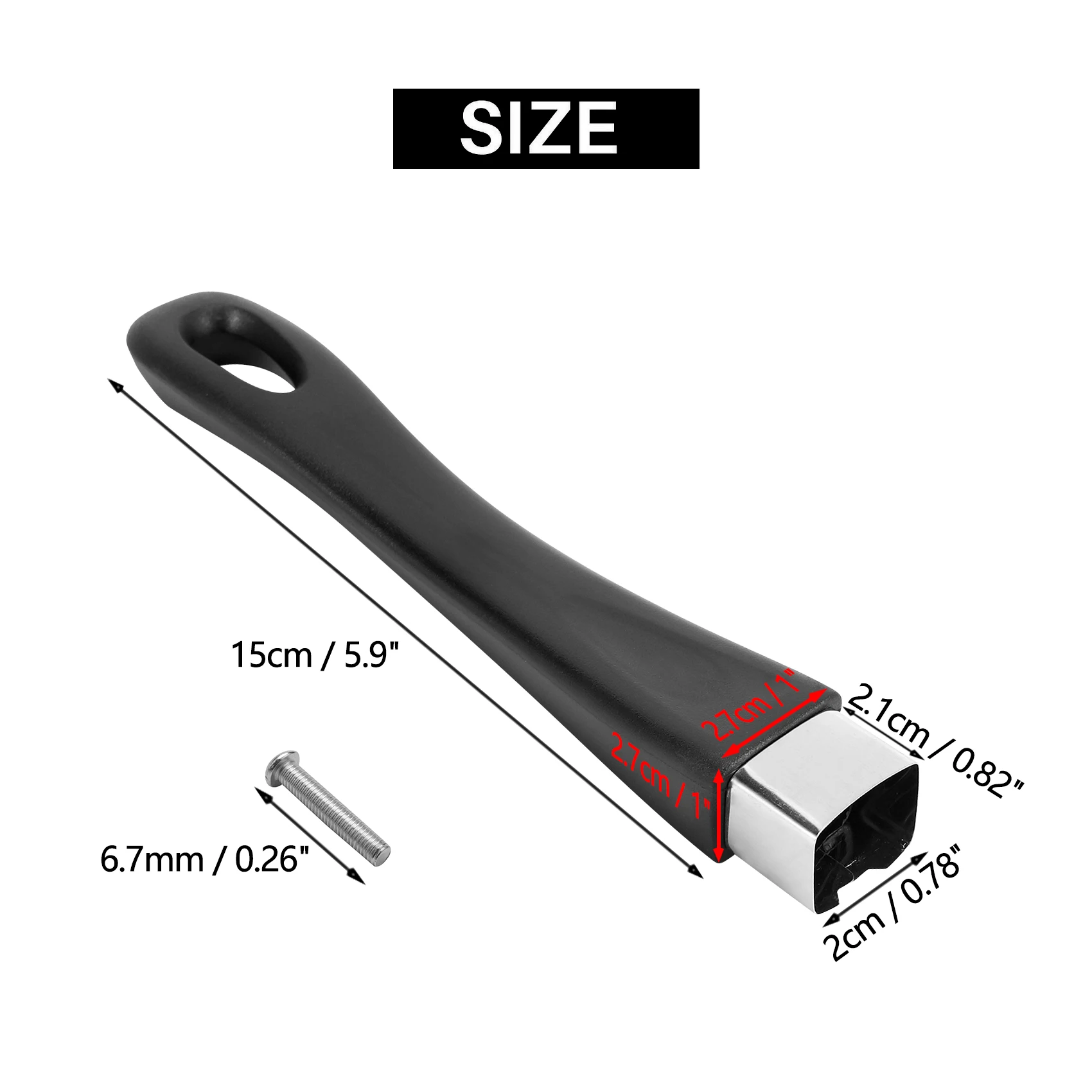 Черная сменная бакелитовая ручка для кастрюль посуды