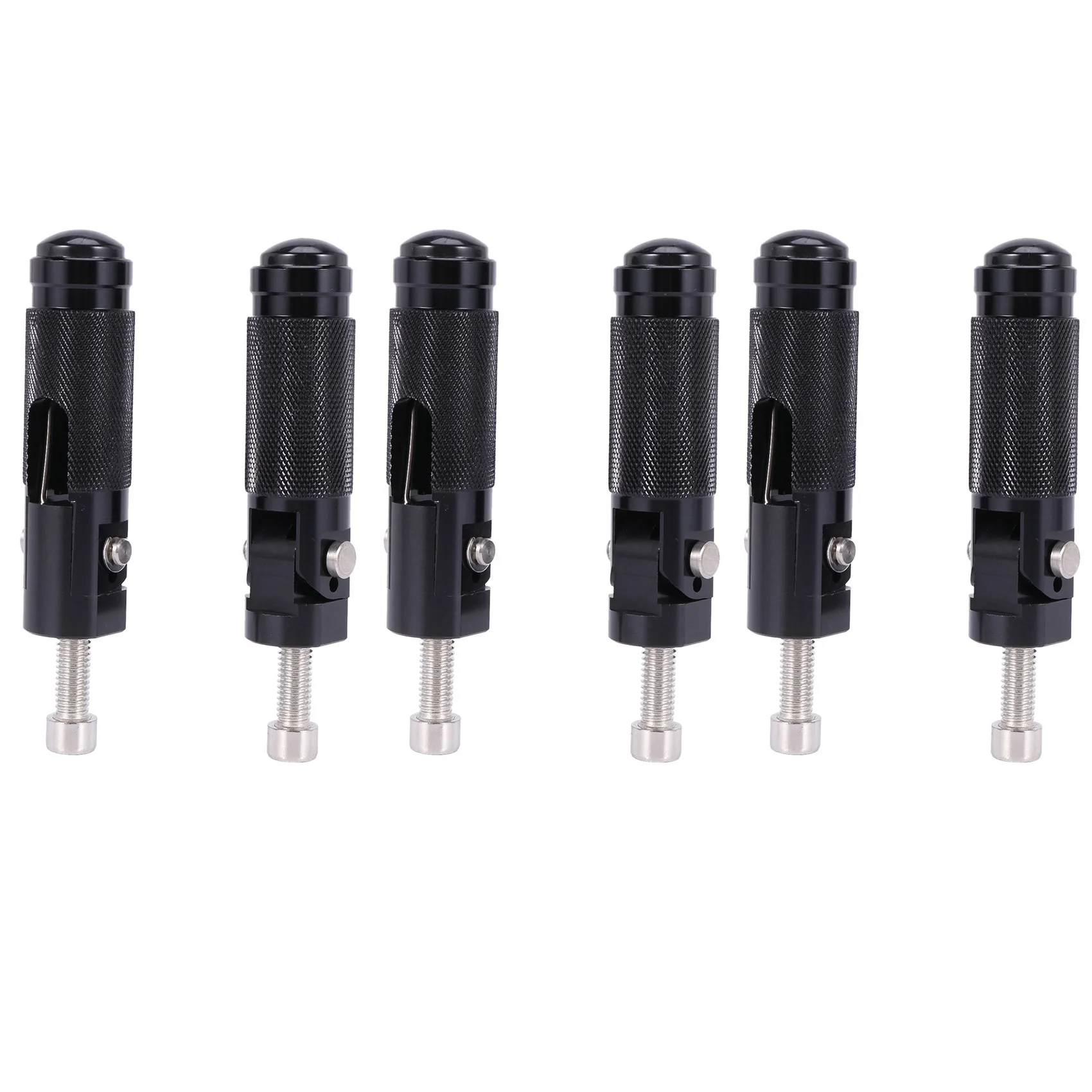 

6x Black 8mm Cnc Universal Motorcycle Bike Folding Foot Pegs Rear Rest Racing Cruiser Chopper Cafe Racer