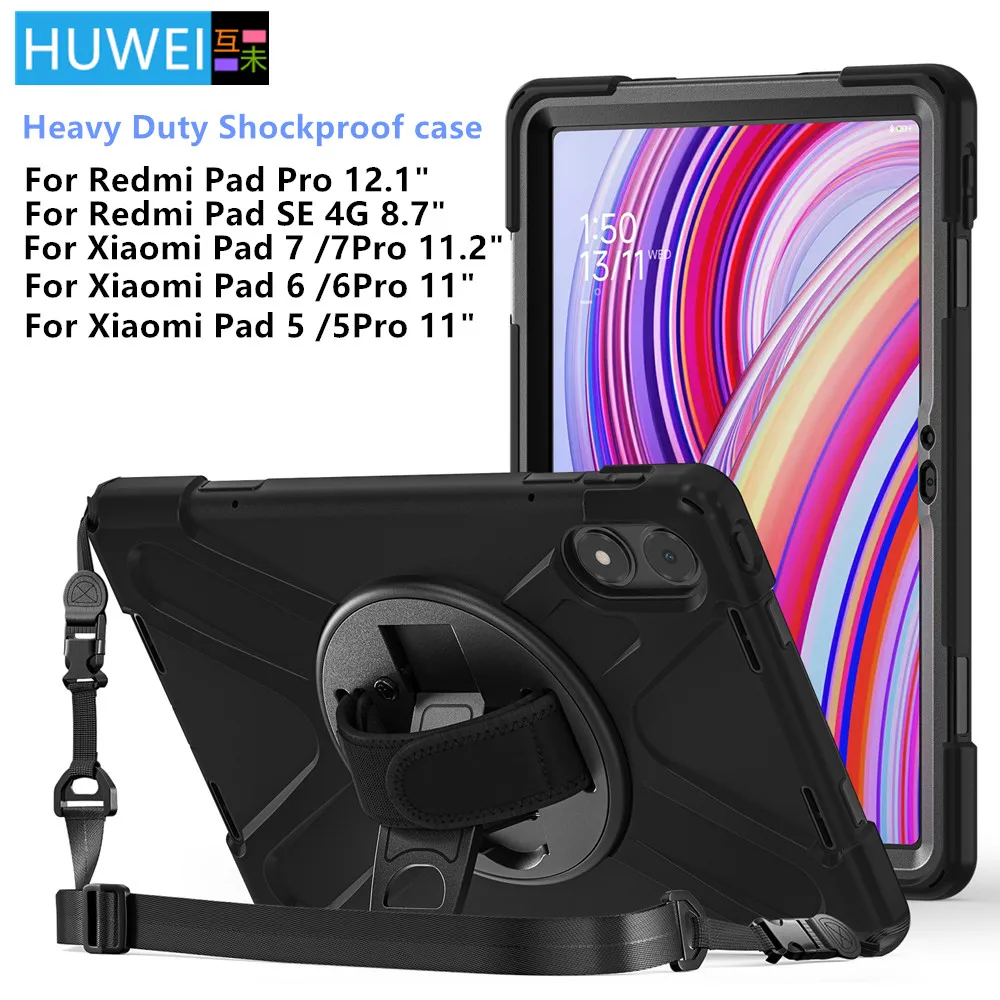 Фото Чехол для Xiaomi Redmi Pad Pro 12,1 SE 8,7 дюйма 2024, противоударный прочный чехол для Xiaomi Mi Pad 7 6 5 Pro 11 дюймов 11,2 дюйма, чехлы для планшетов №1