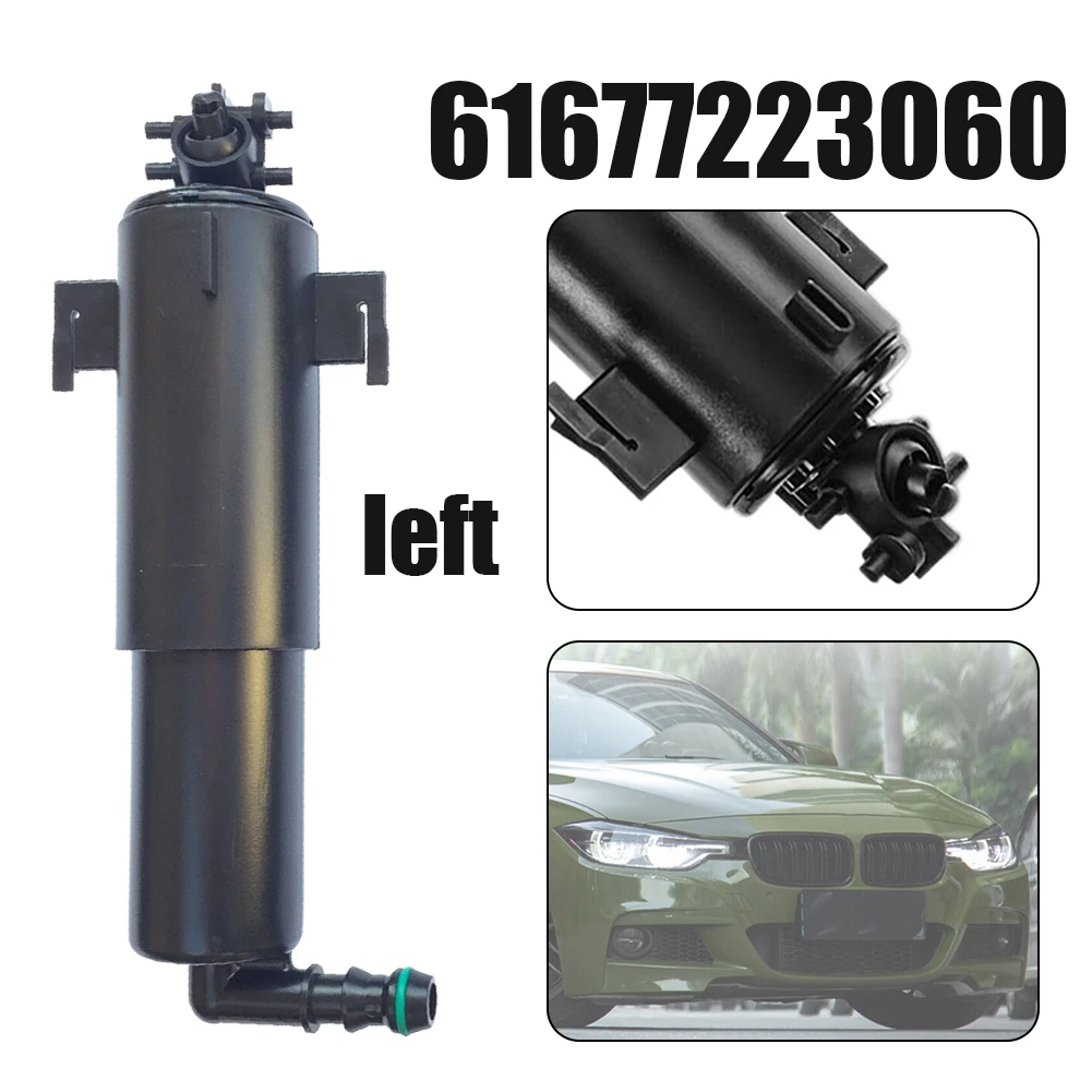 

1x Headlamp Jet Left Plastic Simple To Mount 2007-2014 61677223060 Black For BMW X6 Headlight Washer Brand New