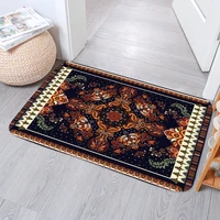boho persian rug pattern anti slip absorbent home decor kitchen bath entrance door mat bedroom mats coral velvet carpet doormat