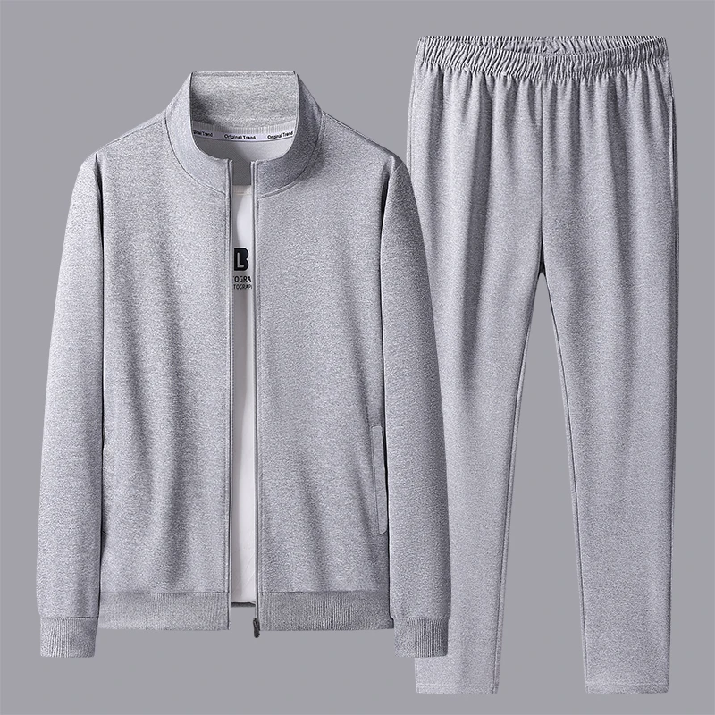 Casual Mens Zipper Jacket + Sweatpants Suit Autumn Tracksuit Sets Men's Fashion Sport Outdoors Running Clothing