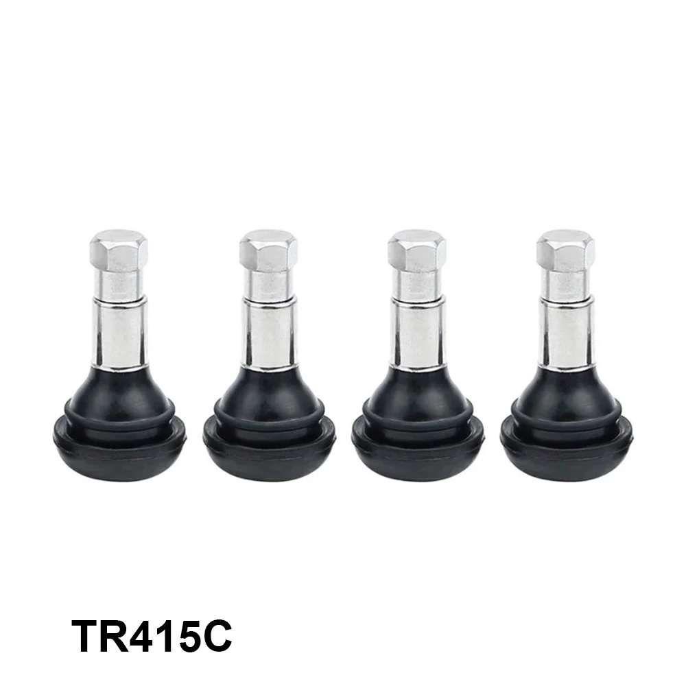 

4 шт. Хромированные вентили для бескамерных шин TR412C TR413C TR414C TR415C TR418C, прямой сосок для диска, ниппель колеса
