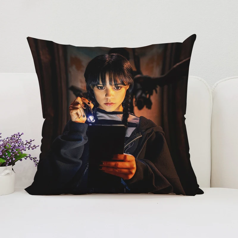 

Wednesday Addams Body Pillow Cover Pillowcases For Pillows Decor Home Short Plush Car Sofa Pillowcase 50x50 Cushions Covers Bed