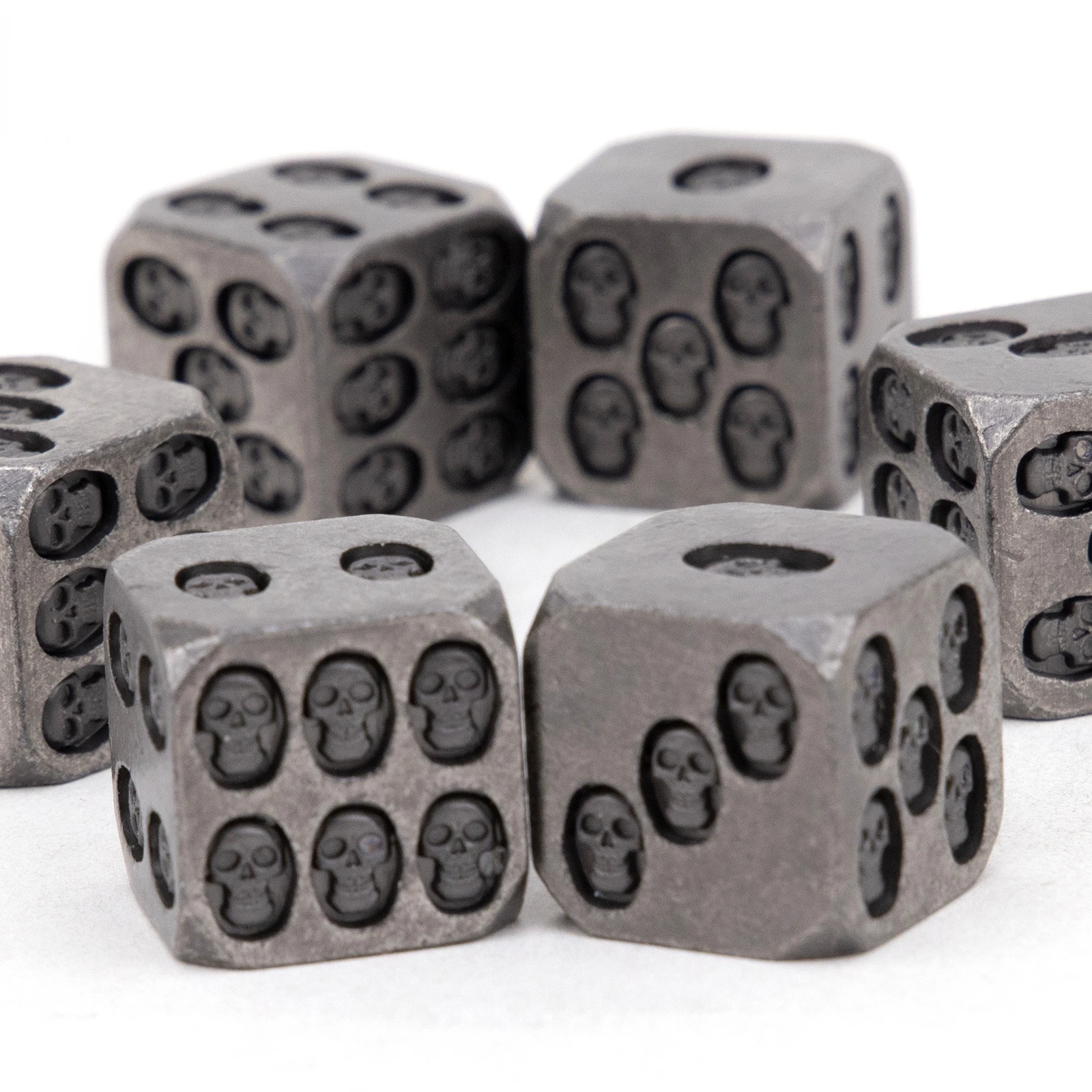 6 шт. металлические кости с черепом на Хэллоуин