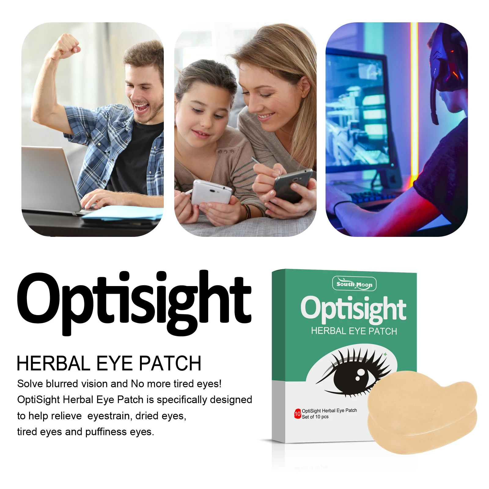 

Eye Patch Relieve Vision Puffiness With Wormwood Anti-Aging Chinese Medicine Relieve Fatigue Dryness Eye Care Mask for Women Men